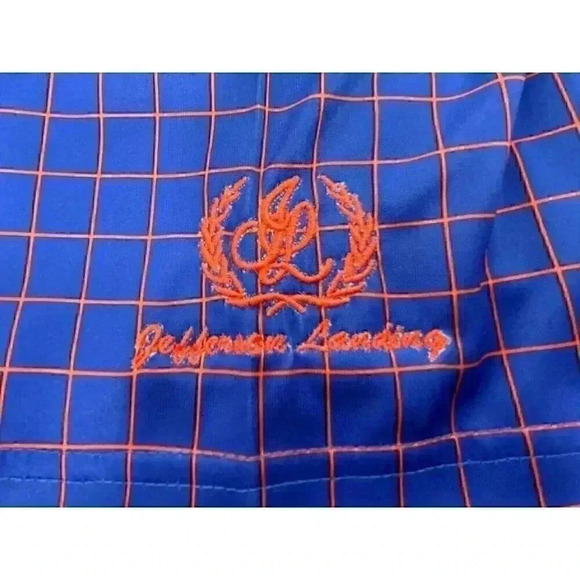 Cutter & Buck CB DryTec Mens Polo Golf Shirt XL Sapphire Blue Orange Custom Embr - Picture 6 of 10